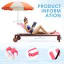 Fumete 2 Pack Lounge Chair Covers 30 x 85 Inch Pool Chaise Lounge Towels Microfiber Beach Chair Towel Portable Striped Outdoor Patio Furniture Cover for Sunbathing Picnic Spa(Pink)