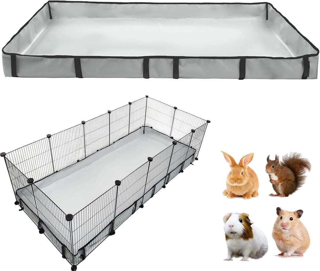 Guinea Pig Cage Liner Tarp Bottom Waterproof and Washable Base Also for Rabbits, Bunny, Chinchesillas, Hedgehog, Ferrets and Other Small Animals(28x70 inches)
