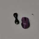Bluetooth Mouse (BT5.0/3.0 & 2.4G) Rechargeable Wireless Mouse, 4800 DPI Optical Tracking, 6 Adjustable DPI, 2.4GHz with USB A Receiver, Quiet Clicks, Ergonomic Grips, 6 Buttons - Purple