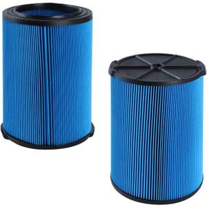 VF5000 Standard Wet/Dry Vac Filter 3-Layer Filters Replacement Filter, for Ridgid 5-20 Gallon Wet Dry Vacuum Cleaners, for Ridgid VF5000 Standard Wet/Dry Vac Filter, 2 Pack