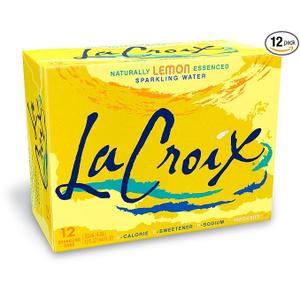 La Croix, Water Sparkling Lemon, 12 Fl Oz, 12 Pack BBD: 09/10/2026