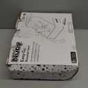 Nuby Easy Go Booster Seat - Travel Booster Seat for Babies and Toddlers - Holds Up to 35 Pounds - 9+ Months - Gray Chevron