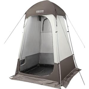 Portable Camping Shower Tent 7.8FT - Outdoor Shower Enclosure & Toilet Tent with Mesh Floor, Carry Bag, Lightweight Sturdy Easy Setup for Camping Beach Hiking Travel, Privacy Shelter Changing Room