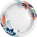 Dixie Large Paper Plates, 10 Inch, 54 Count, 2X Stronger*, Microwave-Safe, Soak-Proof, Cut Resistant, Disposable Plates For Everyday Breakfast, Lunch, & Dinner Meals