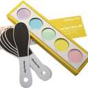 Foot Bath Bombs with 5 Foot Files - 5 Scented Foot Soak Tablets for Dry Cracked Heels, Callus Remover Tool Kit, Relaxing Spa Pedicure Set for Home, Gift for International Women's Day (Bnffb001)