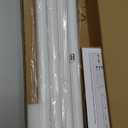Curtain Rods for Windows 32 to 144 Inches, 1 Inch Diameter Adjustable White Curtain Rod, Heavy Duty Modern curtain rod with Simple Finials, 32"-150"
