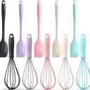 Baderke 20 Pcs Silicone Cooking Utensils 8.34 Inch Mini Spatula Silicone 6 Inch Mini Whisks for Cooking Kitchen Use Utensils for Baking Mixing Party Favor Gift