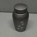 Dog Urns for Ashes,Stainless Steel Pet Urns,Laser Engraving Technology,Matte Surface,Suitable for Dogs and Cats Ashes,Loss Pet Sympathy Remembrance Gift(with Paw Pad Pattern, Gray)