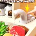 33.8IN Kids Kitchen Playset, 63PCS Kid Play Kitchen with Realistic Lights & Sounds, Spray Sink Toy Kitchen Accessories, Pretend Food Toys Kitchen for Boys Girls Toddlers(Green)