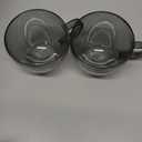 ecooe Black Double Walled Glass Coffee Mug 12 oz Latte Cappuccino Cups Set of 2 Coffee Cups with Handle, Heat Resistant Double Wall Glass Cup for Tea Milk Juice Ice Cream, Birthday Gifts for Mum Dad