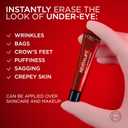 L'Oreal Paris Revitalift Triple Power Eye Bag Instant Eraser, Eye Tightener Treatment to Firm Bags, 0.5 oz + Sample