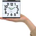 Tinload 4.7" Loud Bell Alarm Clock for Heavy Sleepers Adults, Silent No Ticking, Snooze, Lighted on Demand, Battery Operated Alarm Clocks for Bedrooms, Black