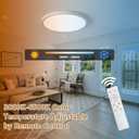 20 Inch Dimmable Large LED Flush Mount Ceiling Light, 43W, 3200LM, 3000K-6500K Stepless CCT, Dimmable with Remote Ceiling Light, Round Flat Panel Fixture for Living Room, Bedroom,Kitchen (White)