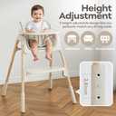 Mloong High Chair for Babies and Toddlers - Adjustable 4-in-1 Baby High Chairs with Dishwasher Tray, Easy Clean Highchair, Beige