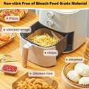 375Pcs Air Fryer Paper Liners, 8" Square Air Fryer Liners Disposable, Heavy-Duty Parchment Paper for 5-8 qt Airfryer, Non-Stick & Non-Leak Paper Liners for Oven Pan, Deep Fryer Parts & Accessories