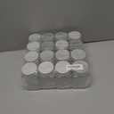 Bekith 16 Pack Clear Plastic Jars with Lids, 13oz Airtight Container for Food Storage, Refillable Square Empty Plastic Jars for Dry Food, Peanut Butter, Honey and Jam Storage