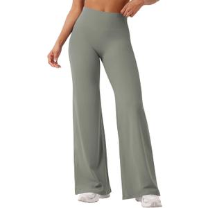 YEOREO Workout Leggings Womens No Front Seam Straight Leggings 29"/ 31.5"/ 33"/ 35" High Waist Buttery Eddiy Gym Yoga Pants (XX-Large, Gray Green)