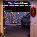 1500LED Christmas Lights Outdoor Use, 470ft 12 Modes Multicolor LED String Lights with Timer Dimmable, Waterproof Christmas Lights for Tree Wedding Xmas Patio Balcony Garden Decor Multicolor