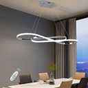 Modern Chandelier,Led Chandelier for Kitchen Island Lighting,Modern Led Pendant Light for Kitchen Island Chandelier Over Table,Dimmable Modern Chandeliers for Dining Room Light Fixture with Remote, 39.37in