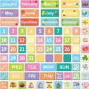 Magnetic Calendar Numbers Double-Sided Month Week Day Holiday Magnets Labels for Home Holiday School Office Kitchen Refrigerator Whiteboard Dry Erase Boards Classroom Teacher Supplies