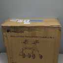 Foldable 2-in-1 Rollator Walker for Seniors with Seat, Lightweight Transport Wheelchair Combo 300 lbs Capacity, All-Terrain Tires, Anti-Tip Brakes, Adjustable Height 33.5"-40"