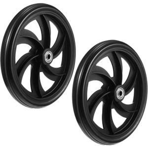 2 Sets Replacement Wheelchair Wheels for Walkers 7.5 Inch Wheelchair Front Wheels Anti Slip Walker Rubber Replacement for Stroller Casters Rollers Accessories