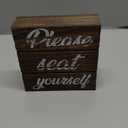 J JACKCUBE DESIGN Wash Brush Flush Bathroom Signs, Funny Farmhouse Classic Rustic Wooden Sign Box- Bath Home Vintage Decor Sign Art with Sayings- MK1066A