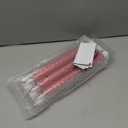 GenSwin Flameless Red Taper Candles Flickering with 10-Key Remote, Battery Operated Led Warm 3D Wick Light Window Candles Real Wax Pack of 6, Christmas Home Wedding Decor(0.78 X 9.64 Inch)