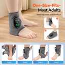 2PCS Cordless Foot Massager for Neuropathy, Foot and Ankle Massager for Pain Relief, 3000mAh Rechargeable Ankle Heating Pad with Massage for Circulation, Gray