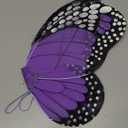 WILDPARTY Fairy Costume Set with Butterfly Wings, Tutu, Butterfly Hair Clips, Magic Wand, Headband and Veil for Age 3-8 Years (Spotty Purple)