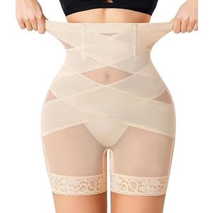 Nebility Tummy Control Shapewear Shorts High Waisted Body Shaper Butt Lifting Panties Thigh Slimmer Girdle, M