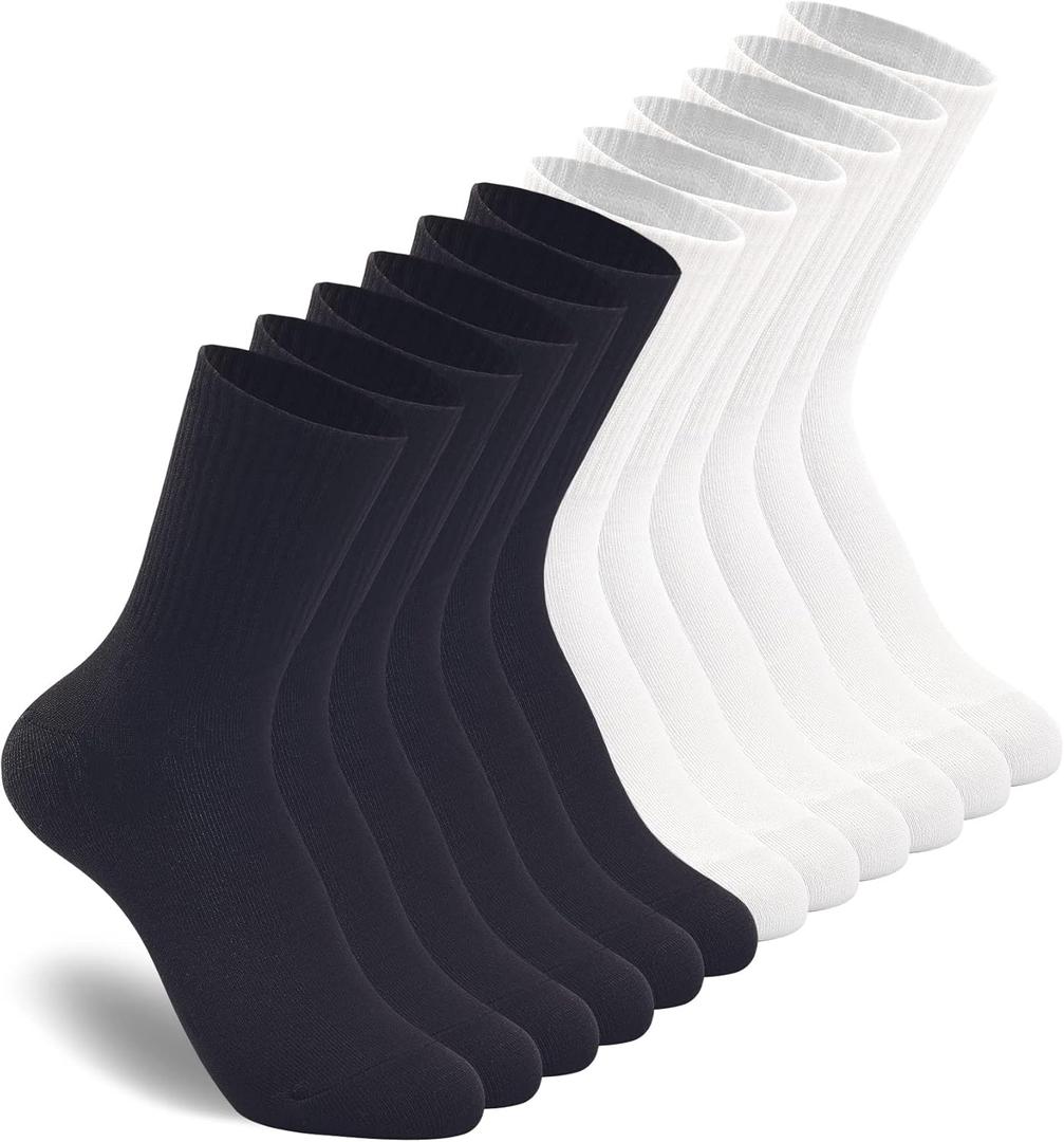 HAVE A TREE 3-6 Pack Womens Crew Lightweight Thin Casual Calf Socks Size 6-11