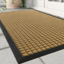 MontVoo-Door Mat Outside Entrance Outdoor Indoor Front Doormat for Entryway-Welcome Mat Durable Rubber Backed Entry Mat Non Slip Dirt Trapper Absorbent-Grey 36’’x60’’