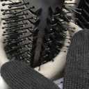 Easywave 7 in 1 Hair Dryer Brush: 110,000 RPM High-Speed Blow Dryer with Negative Ions for Frizz-Free Styling Fast Drying Auto Curling Volumizing Straightening, Hot Air Brush with Travel Bag (Dark Gray)