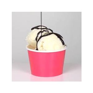 Umigy 60 Pcs Paper Ice Cream Cups 9 oz Disposable Dessert Bowls Snack Paper Cups Soup Bowls Party Supplies for Hot or Cold Food Party Supplies (Baby Pink)