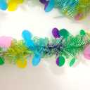 66Ft Easter Garland Decorations Thick Colorful Egg Tinsel Twist Garland with Confetti Spring Pastel Hanging Tinsel Decor for Tree Baskets Fireplace Mantel Eatser Party Parade Floats Ornaments