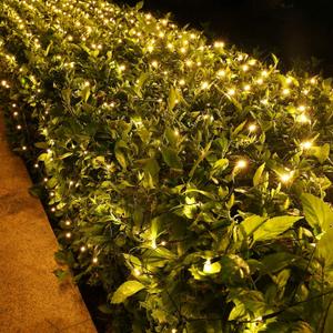 12Ft x 5Ft 360 LED Christmas Net Lights, 8 Modes Waterproof With Timer Low Voltage Connectable Mesh Lights for Trees, Bushes, Shurb, Garden, Outdoor Decoration (2 Pack, Green Wire, Warm White)