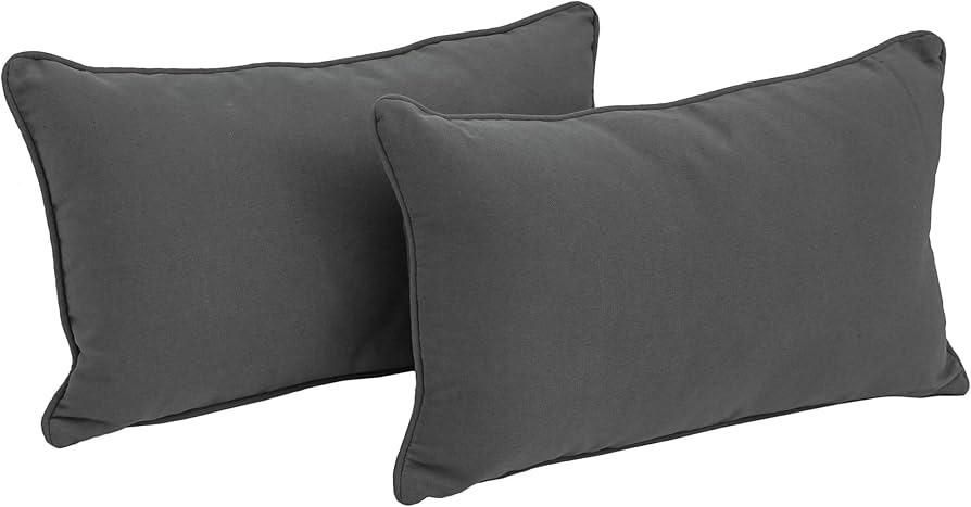 2 Pillows , 18x20 Inches, Grey