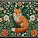 Worltoldb Forest Fox Door Mat Indoor Outdoor Entrance Floor Mats Non-Slip Washable Decor Rugs 27x15 Inch