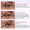 2 x Lash Cluster Glue, 2-in-1Waterproof Eyelash Glue, 72 Hours Strong Hold, Gentle and Non-Irritating, Easy to Use and Remove 0.34 Fl Oz (Pack of 1)