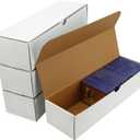 Trading Card Storage Box,4-Pack-3200 Count Corrugated Cardboard Card Box With Mtg/Magic/TCG Storage and Collection,Labels For Card Storage Box