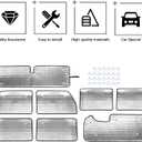 Windshield Sunshade Side Window Sun Shade Sunscreen Heat Insulation Sun Visor for 2007-2017 Jeep Wrangler JK JKU, 8PCs