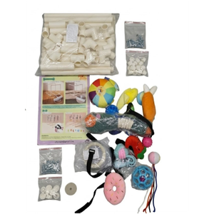 Puppy Play Gym with 12 Toys, Removable Dog Enrichment Playground, Interactive Indoor Training Activity Center for Dogs, Teething & with Squeaky Toys, Fixable