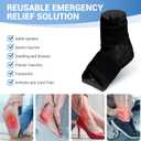 Comfytemp Ankle Foot Ice Pack Wrap for Plantar Fasciitis Relief, Ankles Brace for Sprain, Heel Spur, Swelling, Achilles Tendonitis, Cold Bag for Injuries Reusable, Hot Cold Compress, 1 Pack (Black)