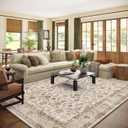 10x12 Area Rugs for Living Room: Washable Living Room Rug Stain Resistant Non Slip Distressed Vintage Carpet Low Pile Faux Wool Soft Large Rugs for Bedroom Farmhouse Dining Room Kids Playroom Nursery