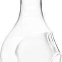 Cabilock Whiskey Decanter Glass Bottle with Ice Pocket 12.2Oz Wine Carafe for Home Bar Party Drinkware