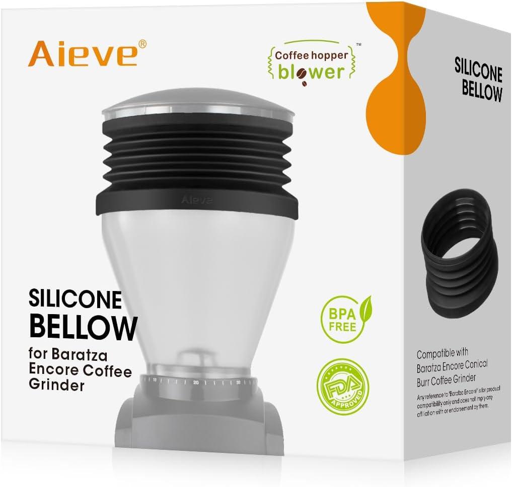 Aieve Silicone Coffee Hopper Bellow Compatible with Baratza Encore Grinder ESP/ Virtuosa+ Coffee Grinder, Reduce Coffee Grinds Retention