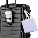 KYME Carry On Luggage With Wheels,Small Suitcase with TSA Lock,20" Black, Carry-On 20-Inch（non-expandable）