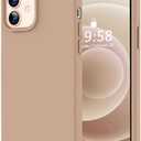 LOVE 3000 Designed for iPhone 12 Case/iPhone 12 Pro Case, Premium Silicone with [Soft Anti-Scratch Microfiber Lining] Shockproof Protective Phone Case for Men Women Girls 6.1", Light Brown