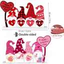 Galentines Day & Valentines Day Decorations Reversible Table Centerpiece Sign Wooden Gnome Decor for Home Office Mantle Desk Indoor Party Tiered Tray Kitchen Decor